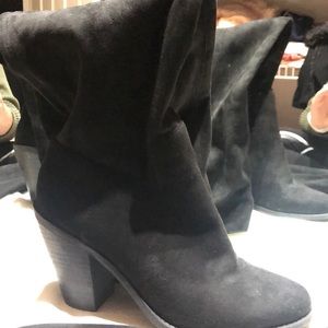 Jessica Simpson over the knee black boots